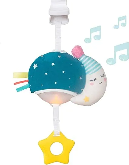 Taf Toys Musical Mini Moon, On-The-Go Pull Down Hanging Music and Lights Infant ...