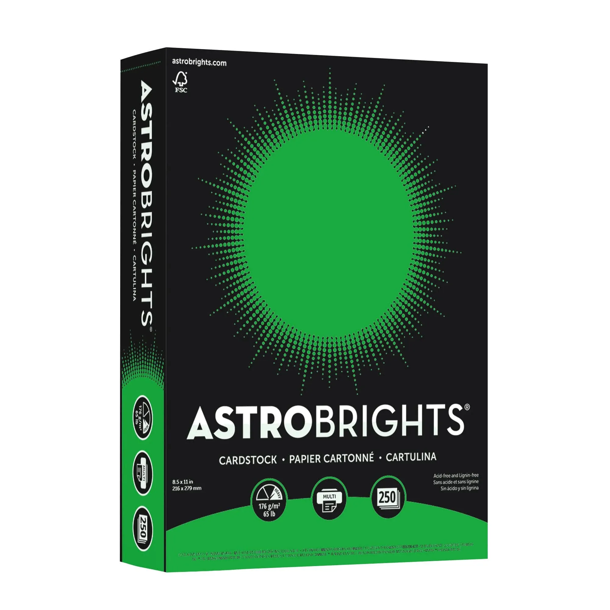 Astrobrights Color Card Stock, 8 1/2 inch x 11 inch, FSC Certified, 30% Recycled ...