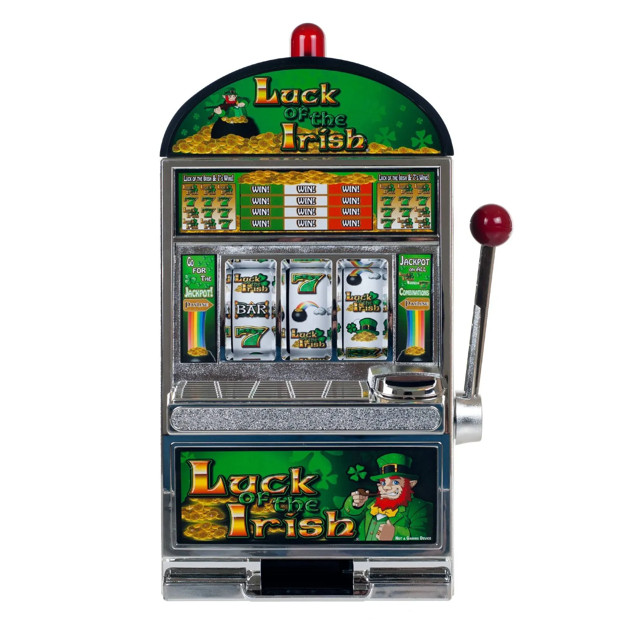 Trademark 10-41447 15 in. Luck of The Irish Slot Machine Bank