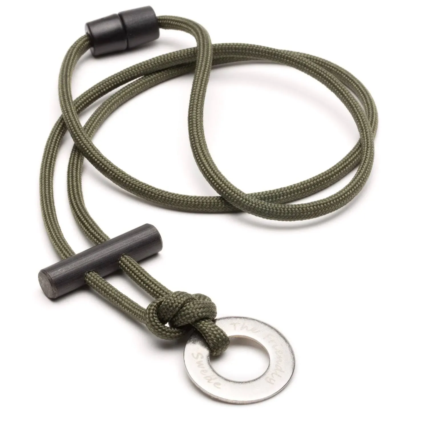 The Friendly Swede Paracord Fire Starter Survival Necklace - Ferro Rod Flint and ...