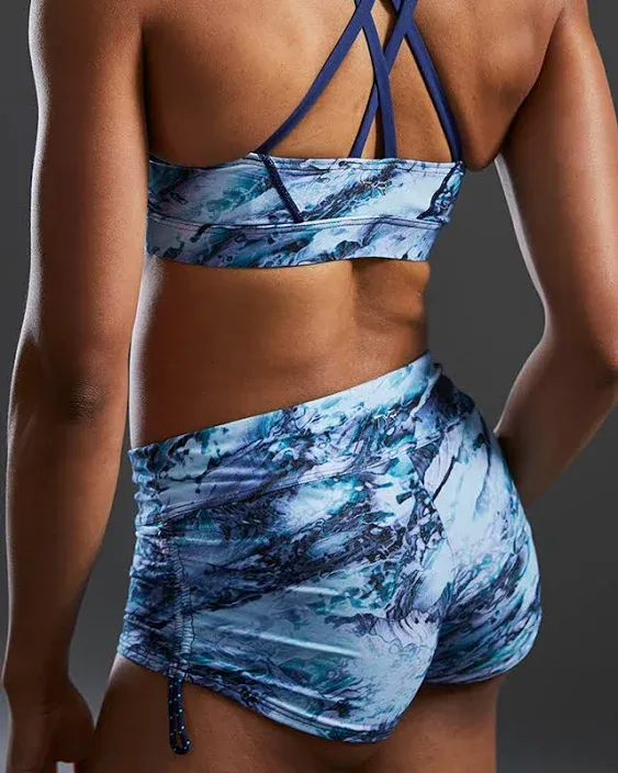 TYR Women's Shale Della Boyshorts - Blue/Multi - Swimoutlet.com