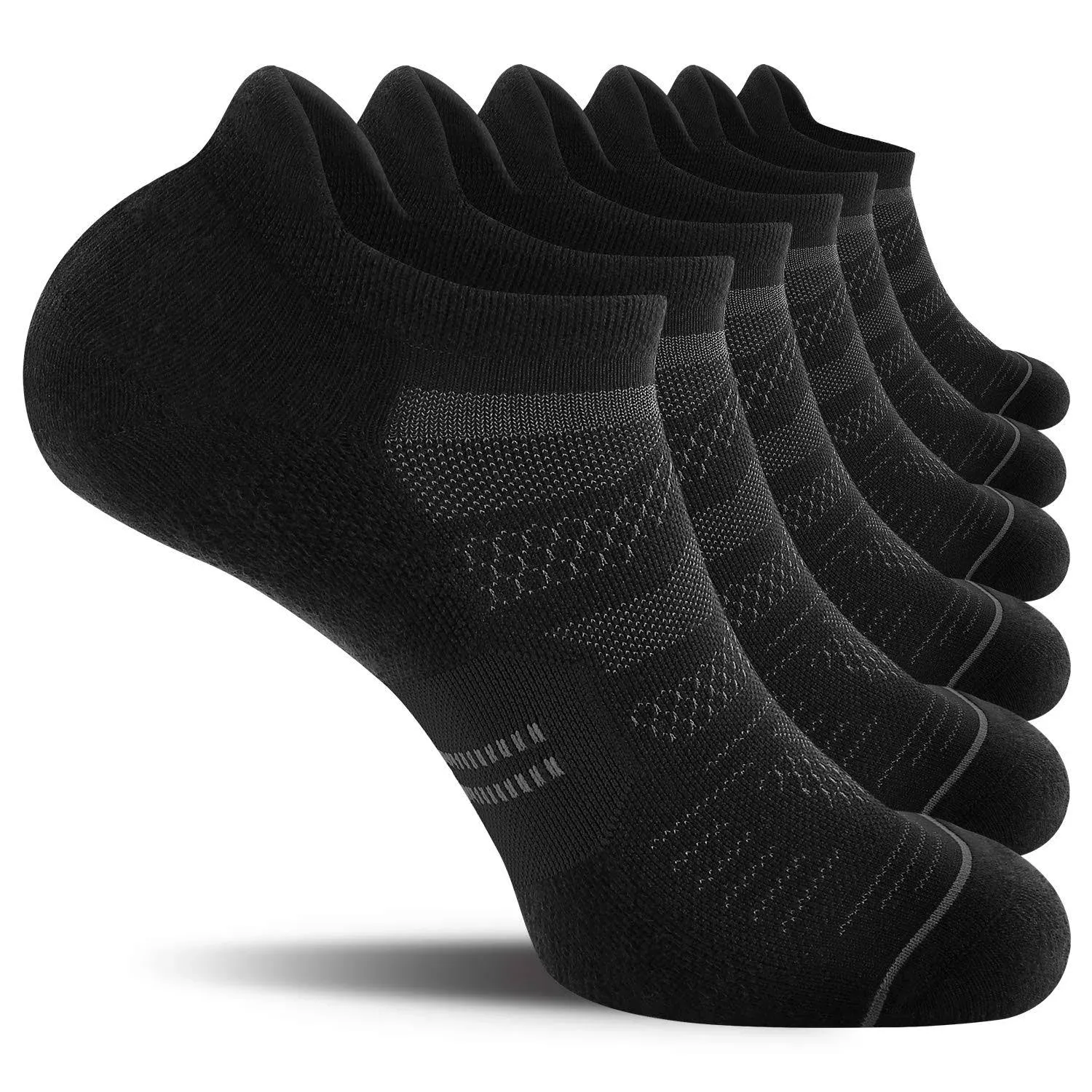 Celersport 6 Pack Men's Running Ankle Socks with Cushion