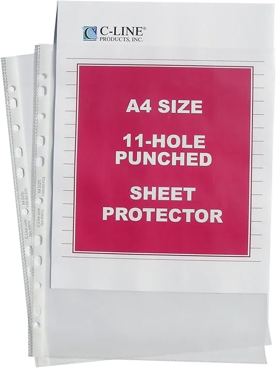 C-Line A4 Size Top-Loading Sheet Protectors