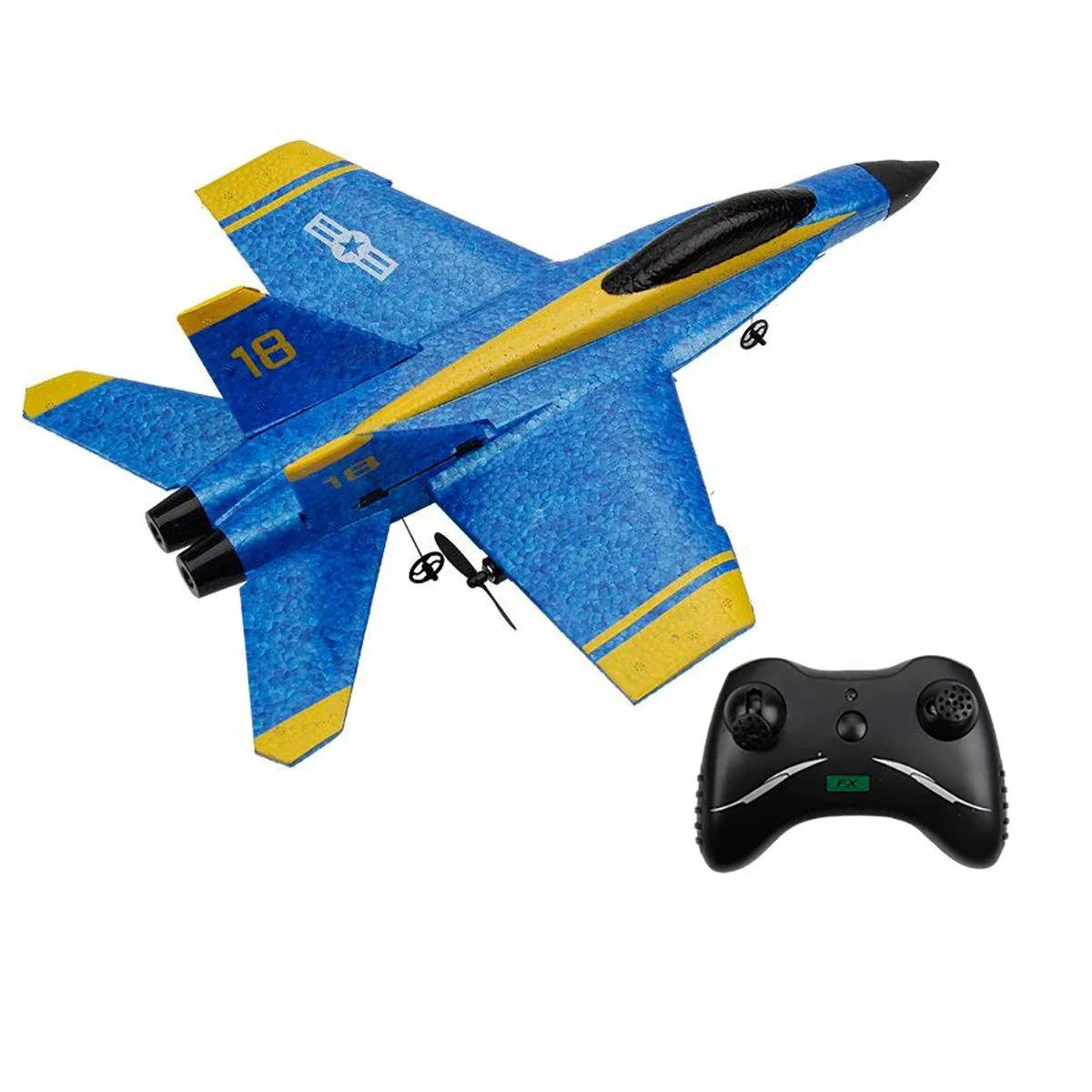 RC Plane Remote Control Airplane - OTTCCTOY RTF RC Plane 2 Channel Remote Control Airplane, 2.4GHz Radio Control F18 Jet Aircraft with 2 Batteries