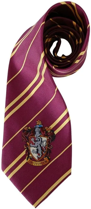 elope Adult Harry Potter Gryffindor House Tie - Maroon with Gold Stripes, Officially Licensed Costume Accessory