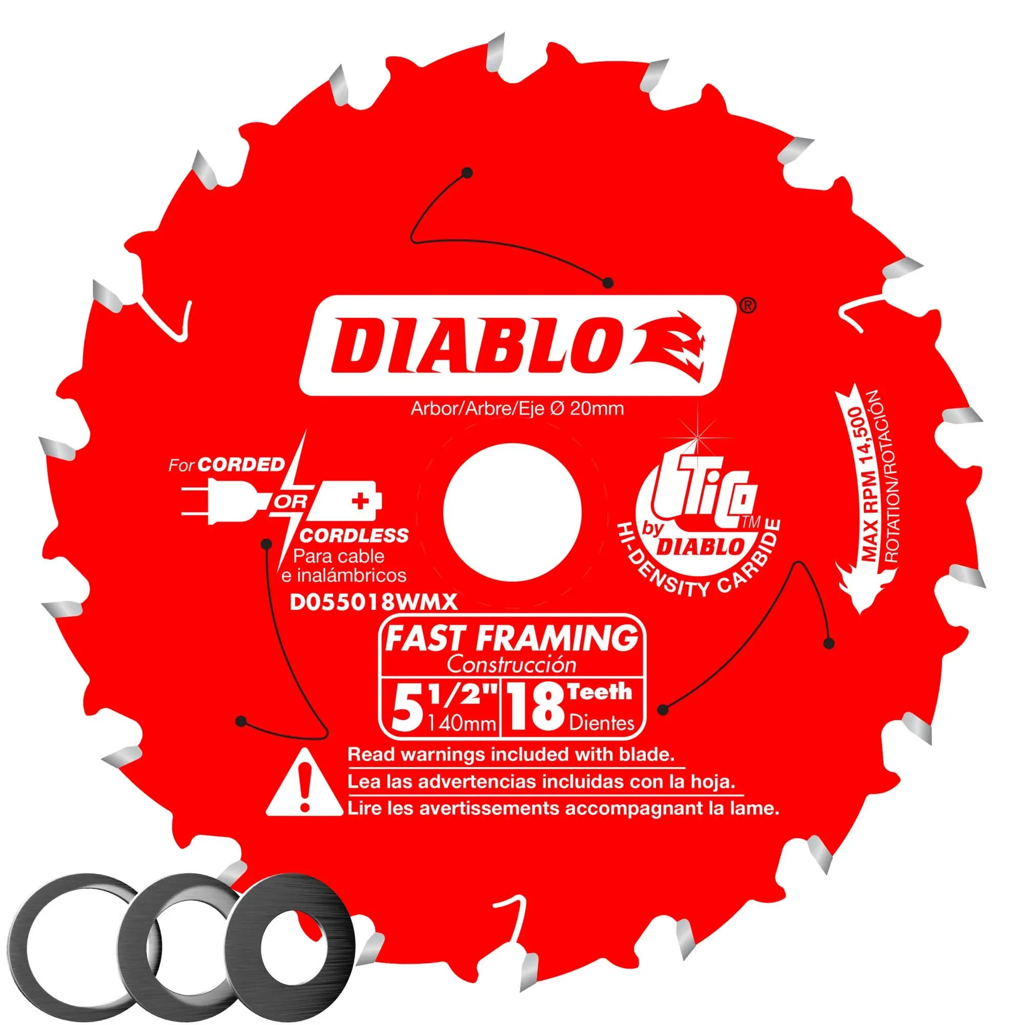 Diablo 5-1/2" 18 Tooth Fast Framing Saw Blade