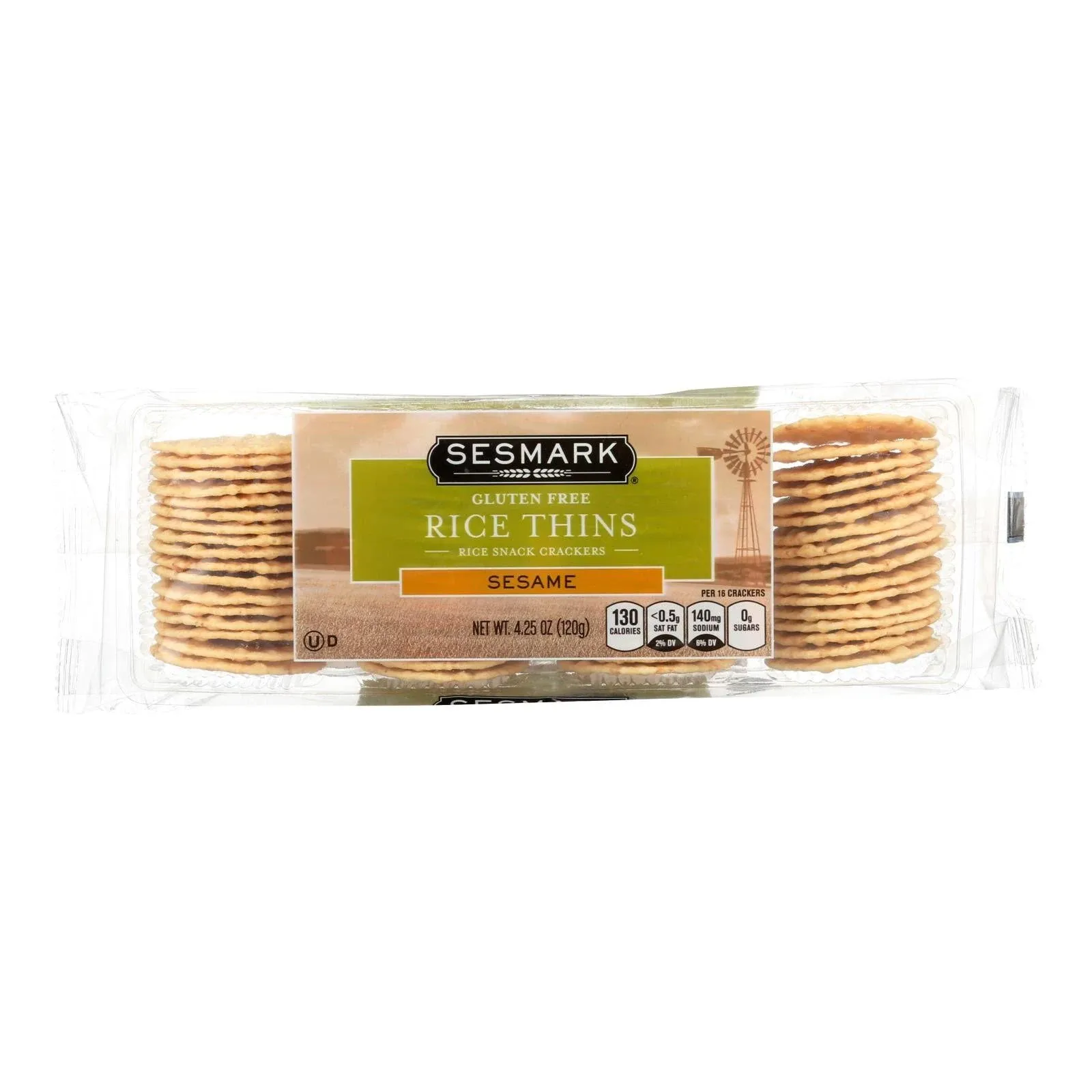 Sesmark Rice Thins, Sesame - 4.25 oz