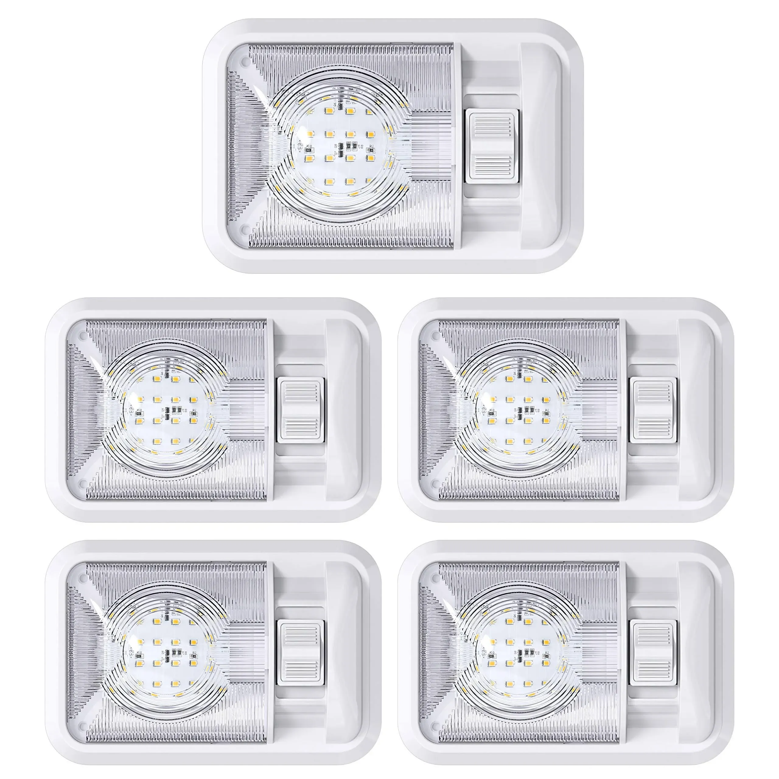 5 Pack 12V Led RV Ceiling Dome Light RV Interior Lighting for Trailer Camper wit