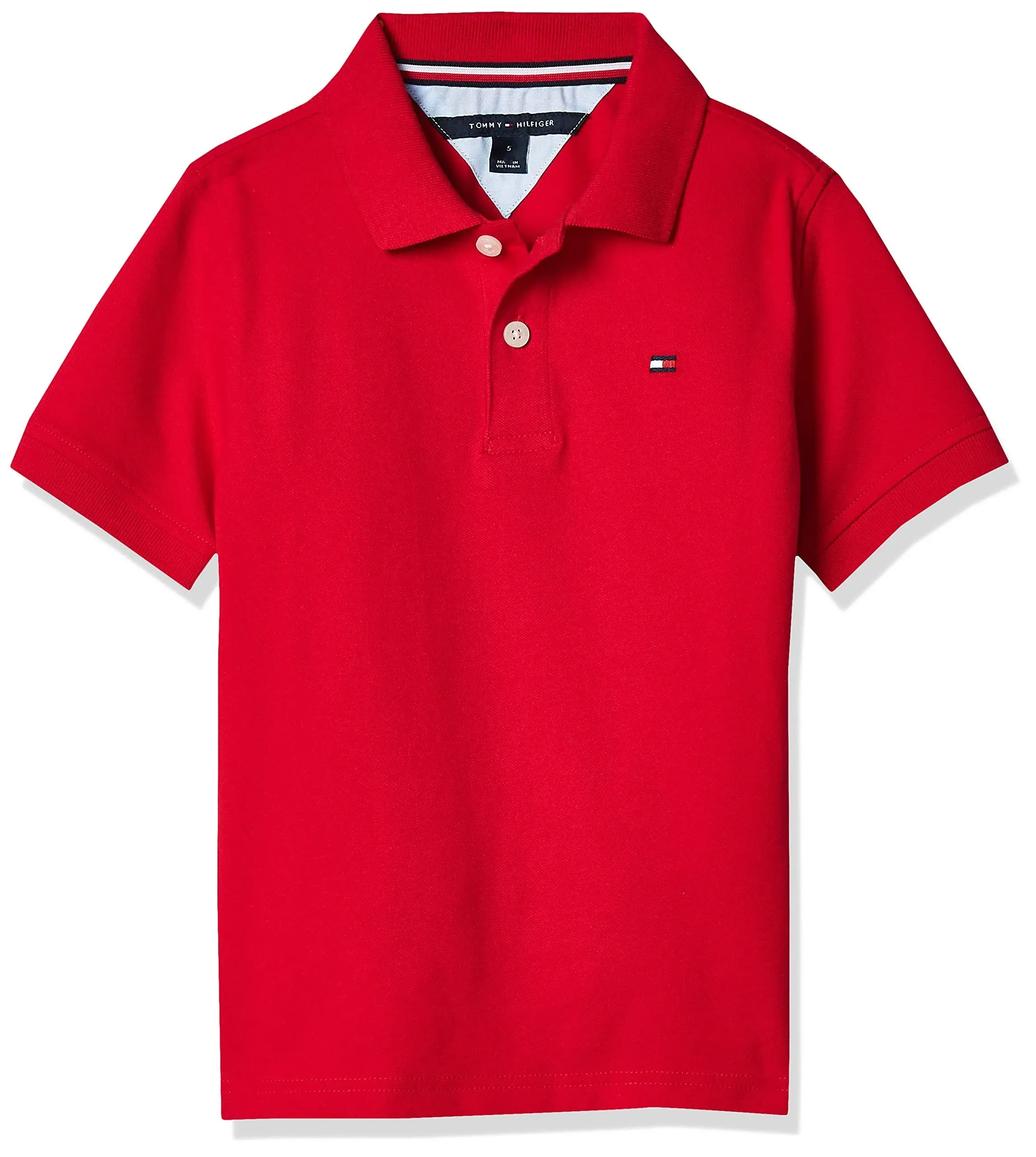 Tommy Hilfiger Boys&#039; Short Sleeve Ivy Polo Shirt Regal Red 16-18 T881389