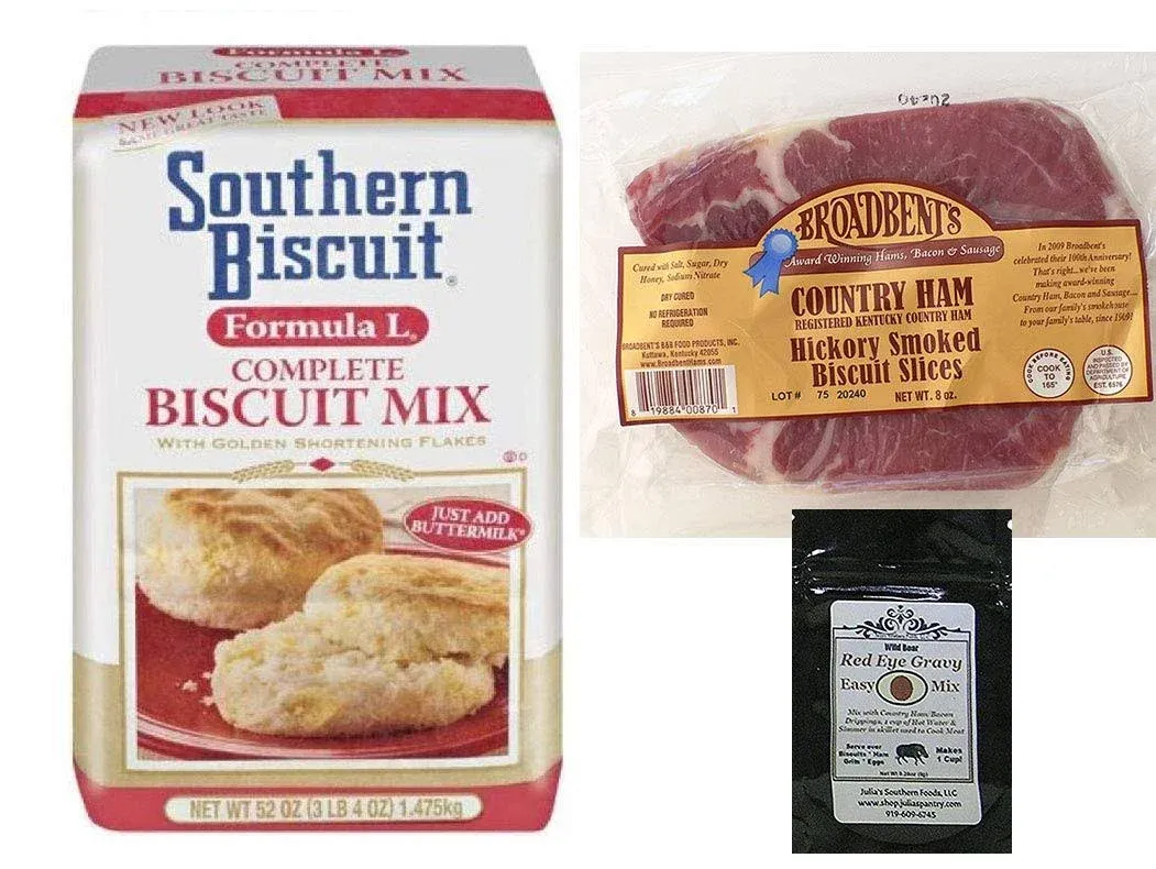 Southern Biscuit Formula L Biscuit Mix (52 oz) and Hickory Smoked Country Ham ...