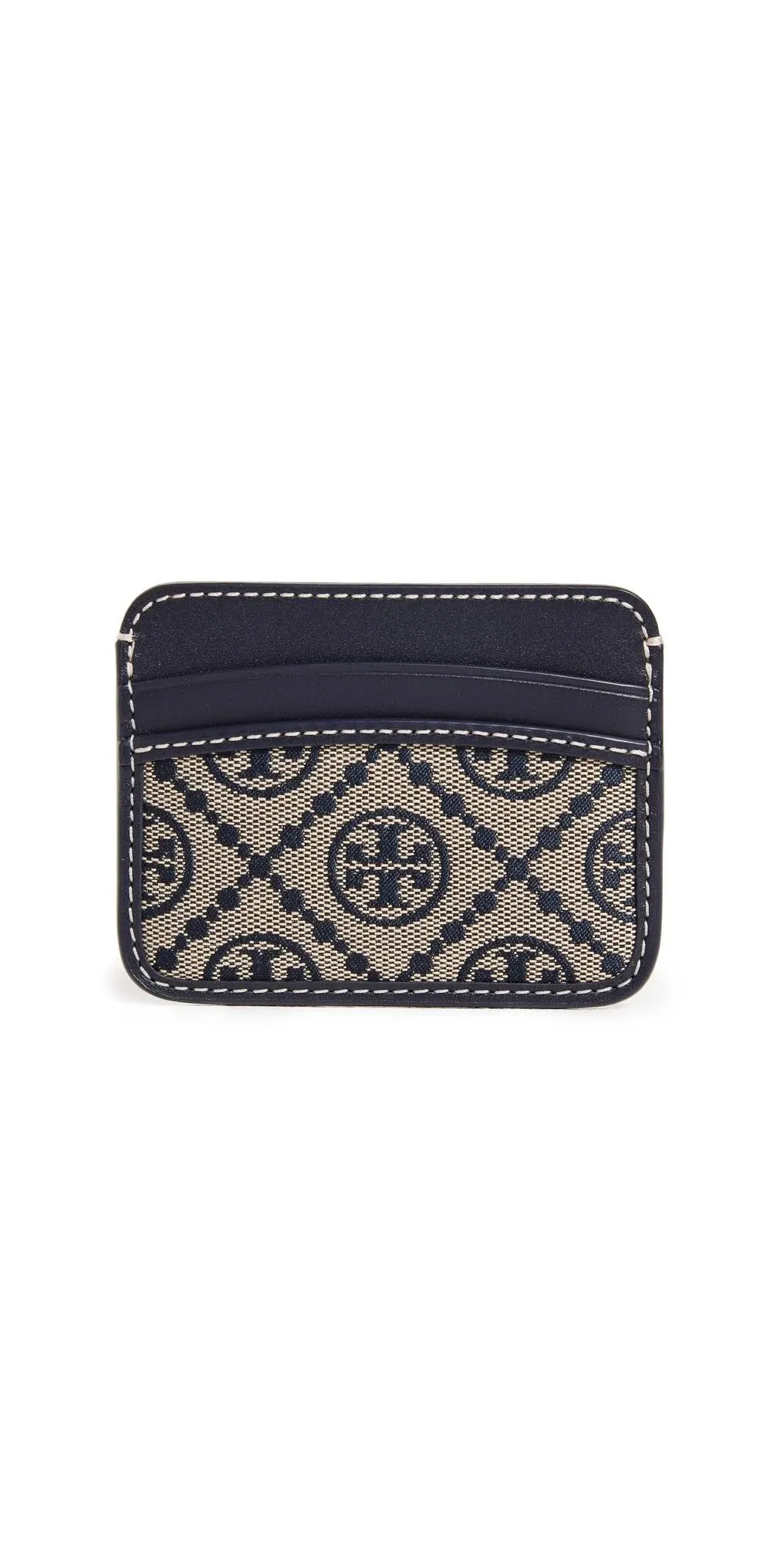 TORY BURCH T Monogram Jacquard Card Case Tory Navy