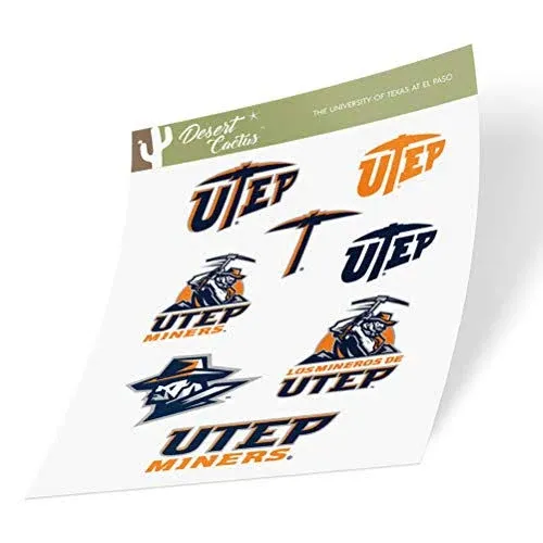 The University of Texas at El Paso UTEP Miners Sticker (Type 2 Sheet)