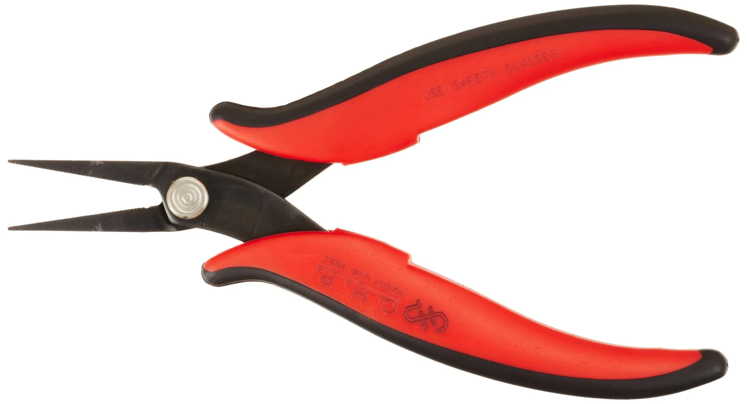 Hakko CHP PN-2005 Long-Nose Pliers, Pointed Nose, Flat outside Edge, Serrated Ja