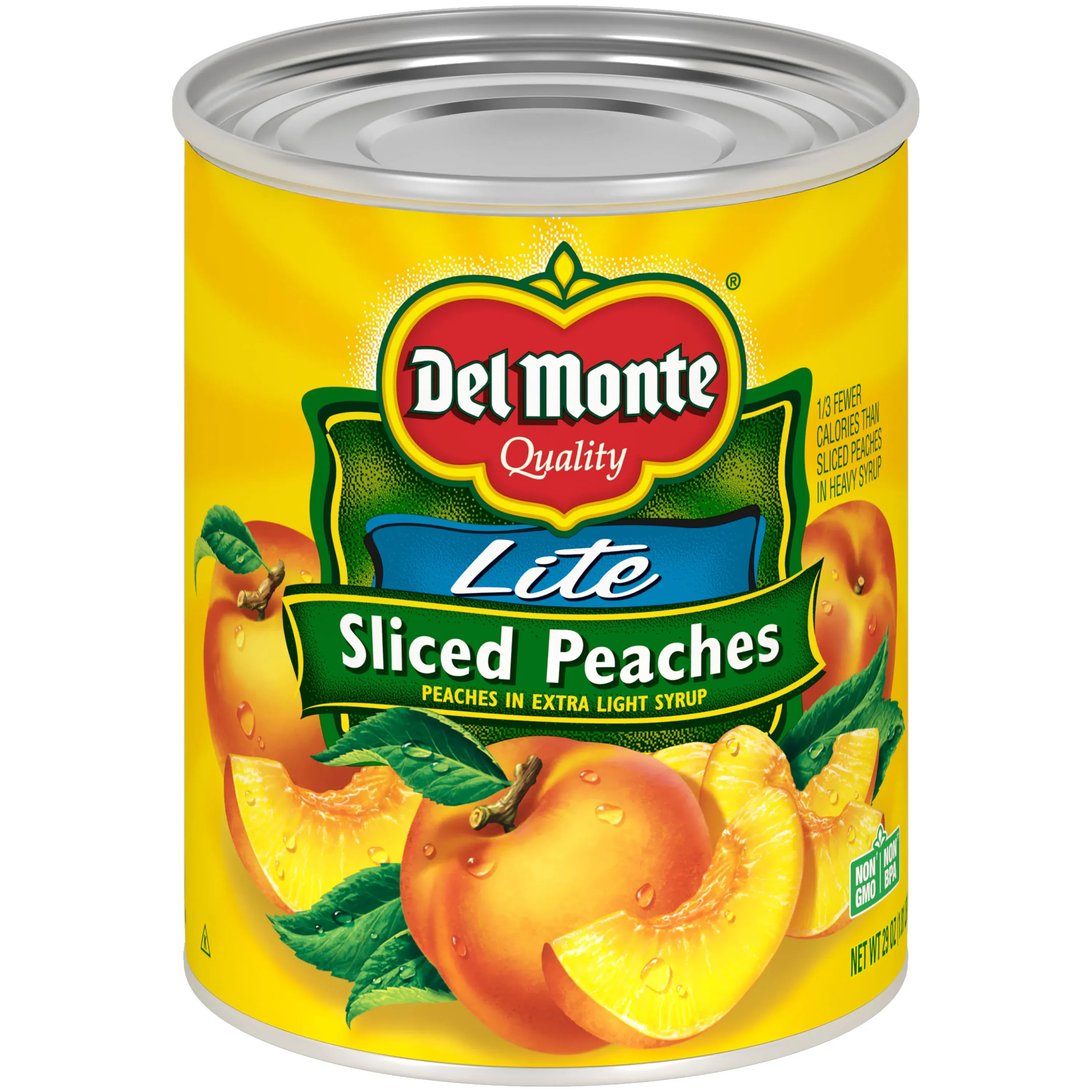 Del Monte Sliced Yellow Cling Peaches in Extra Light Syrup, 29 Ounce Can - 6 per Case