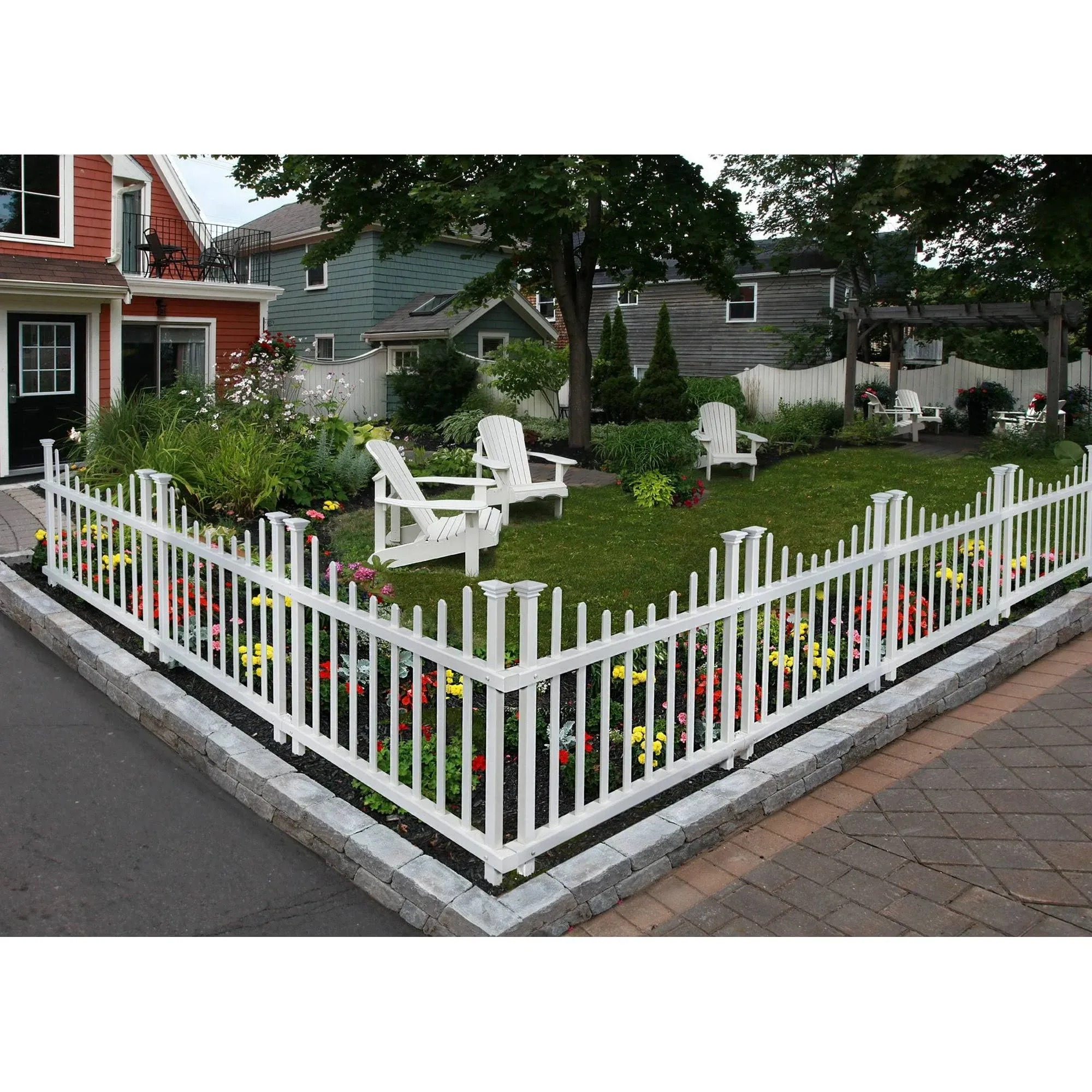 Zippity Outdoor Products Washington Vinyl Picket Fence Panel Kit (2-Pack)