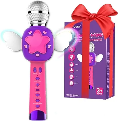 Toddler Karaoke Microphone for Fun Party Entertainment - Bluetooth, Purple