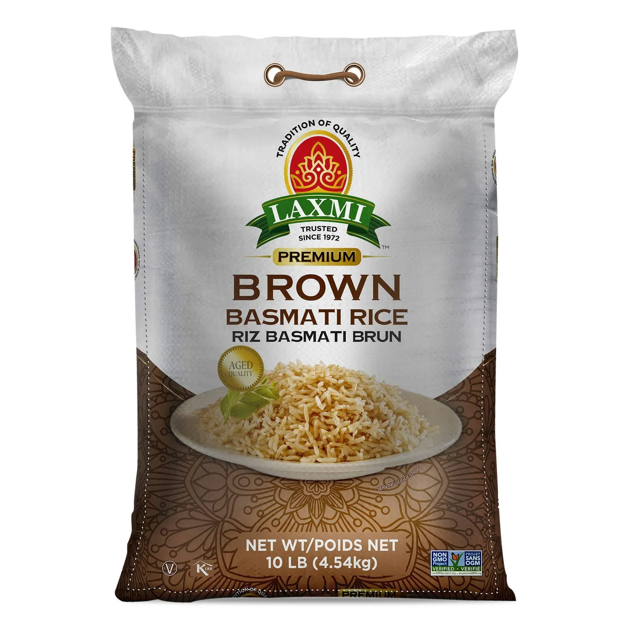 Laxmi All-Natural Brown Basmati Rice, 10 Pounds