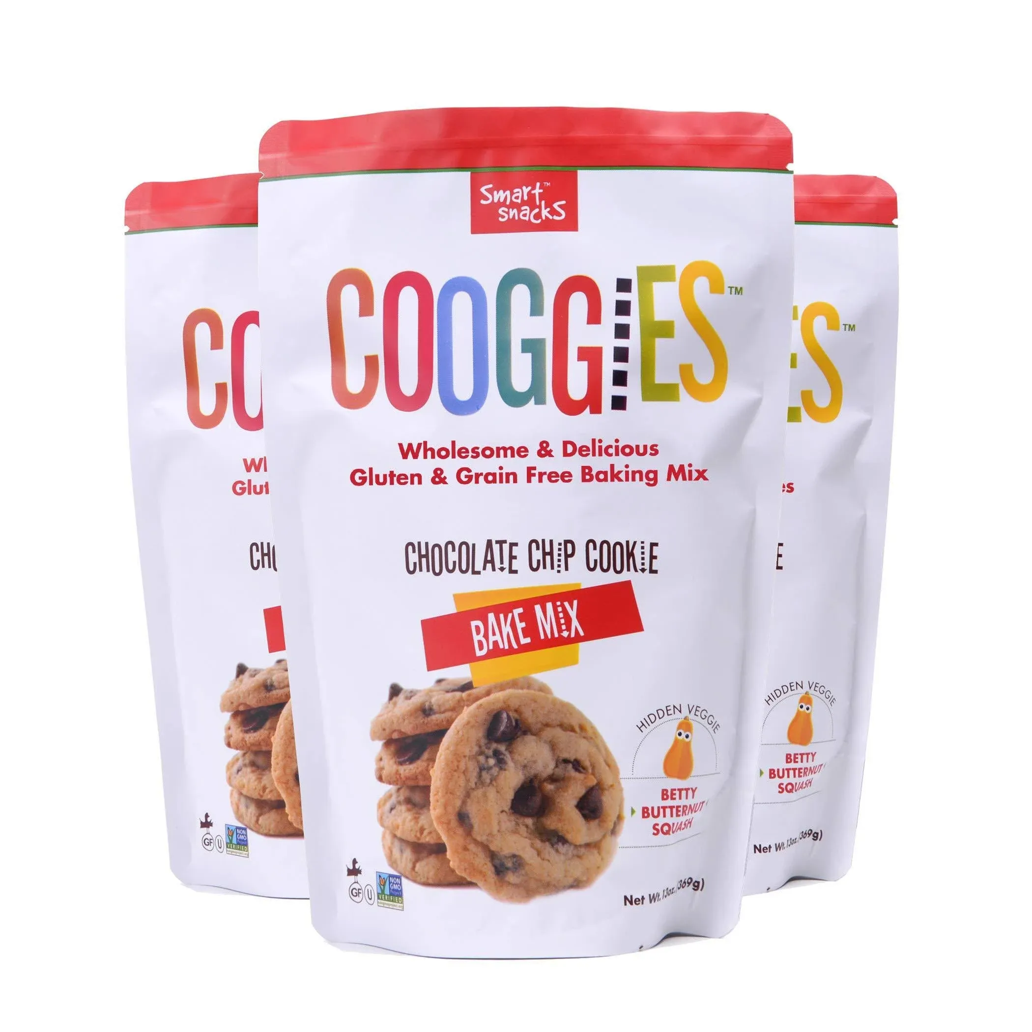 Cooggies Gluten Free Chocolate Chip Cookie Bake Mix, 3 Pack