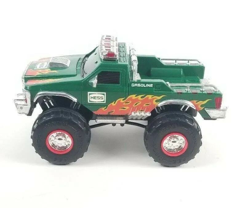 Hess C-46 2007 Monster Truck with 2 Motorcycles, Green and White