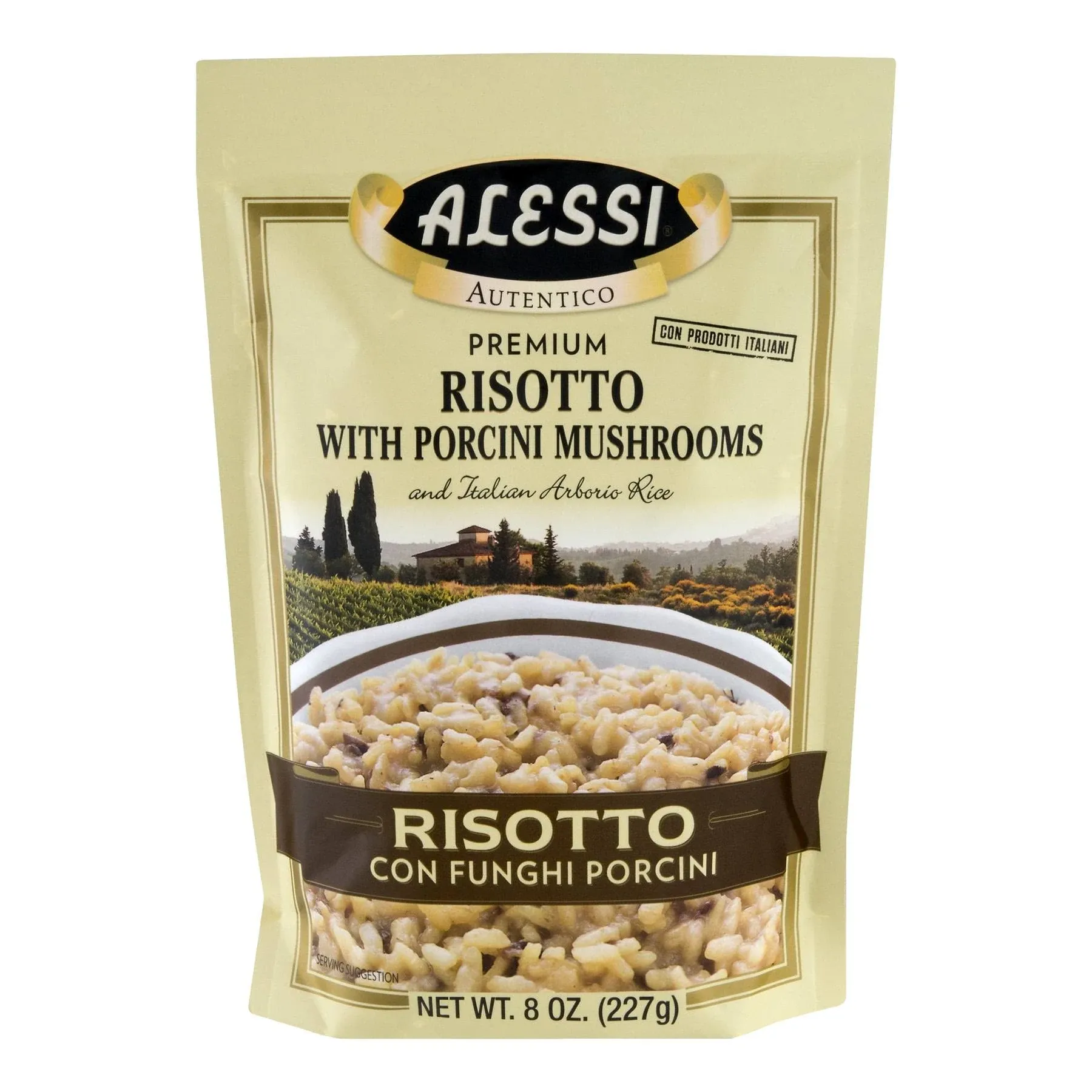 Alessi Funghi Risotto with Porcini Mushrooms, 8-Ounce Packages (Pack of 6)