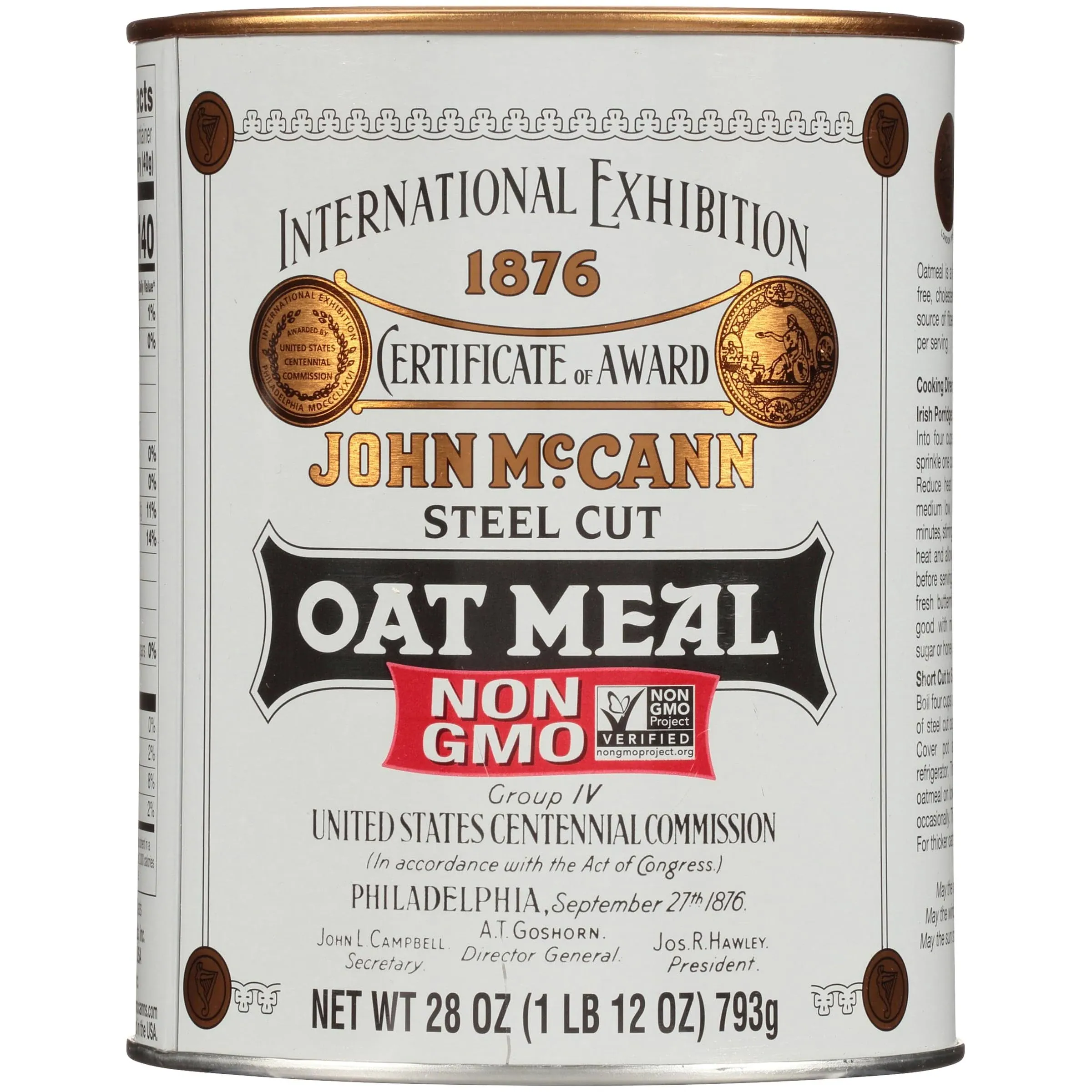 McCann's Irish Oatmeal, Traditional Steel Cut Oats, 28 Ounce (Pack of 6)