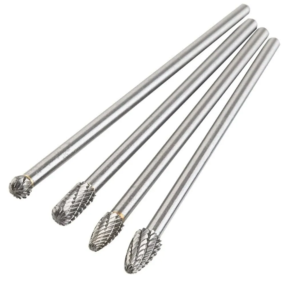 AYSUM 6-Inch Long Carbide Rotary Burr Set 6 mm (0.25 inch) Shank Long Reach ...