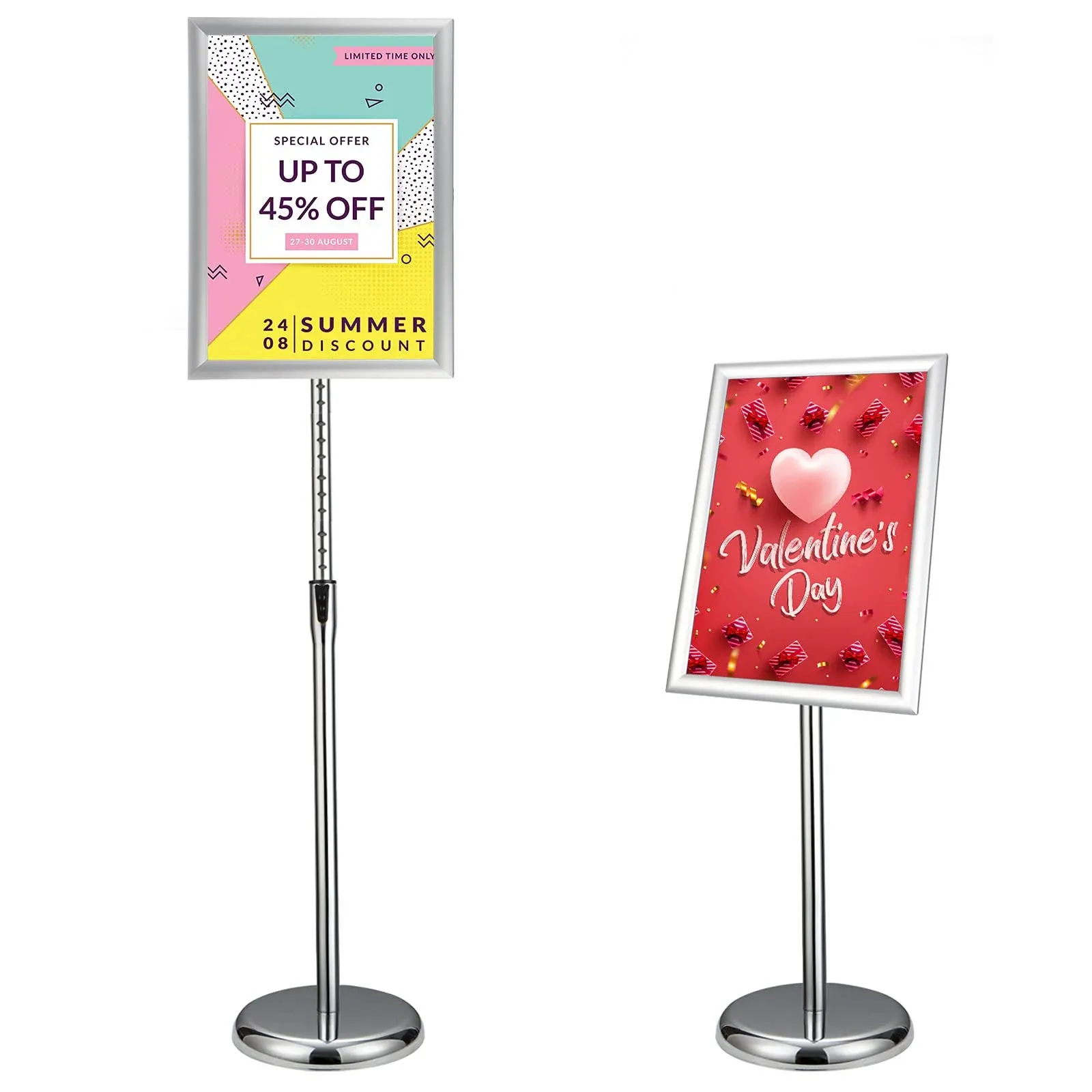 GOOTUE Adjustable Heavy Duty 8.5x11 Inch Poster Sign Stand Floor Sign Stand F...