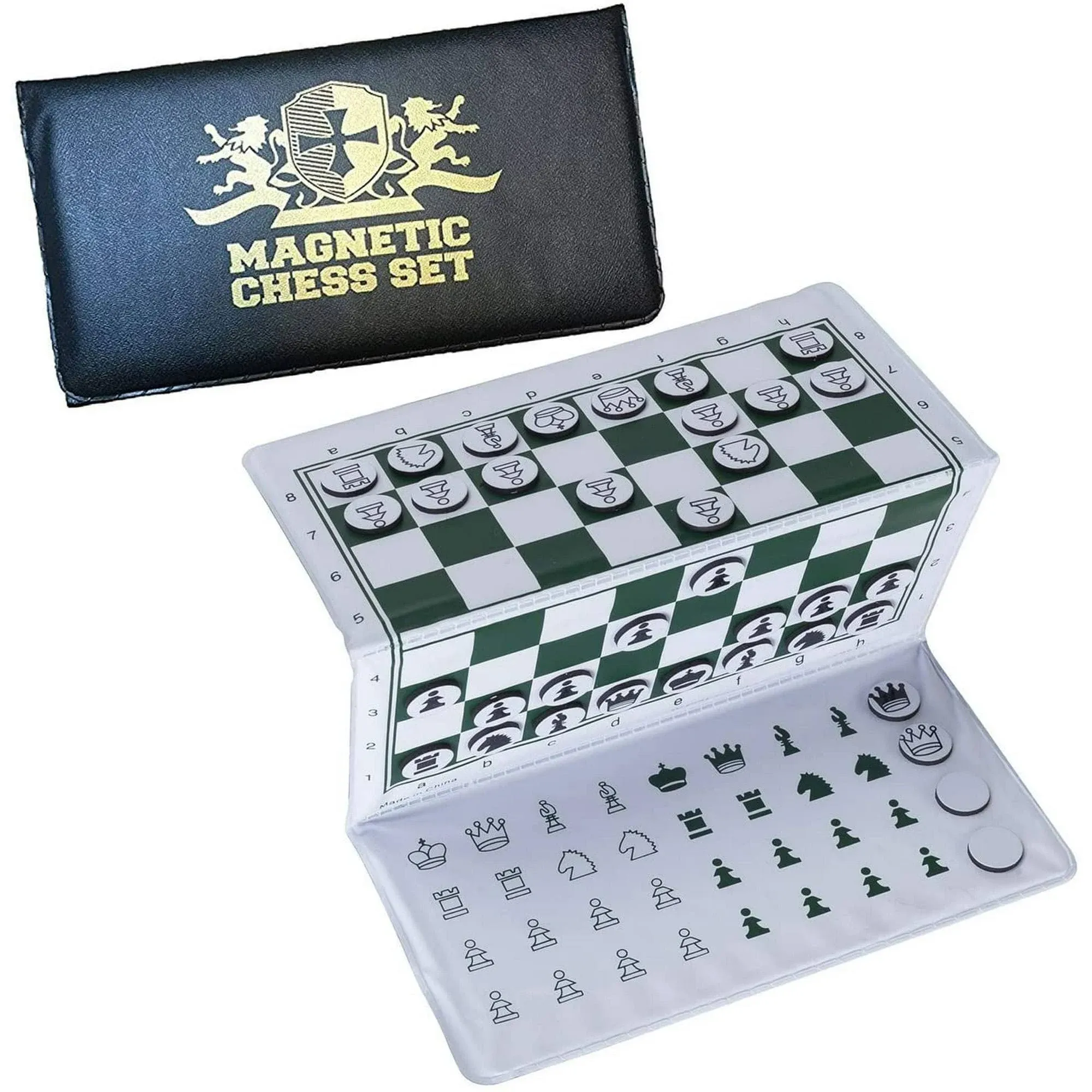 New Sealed Wood Expressions WE Chess Magnetic Checkbook Chess Set