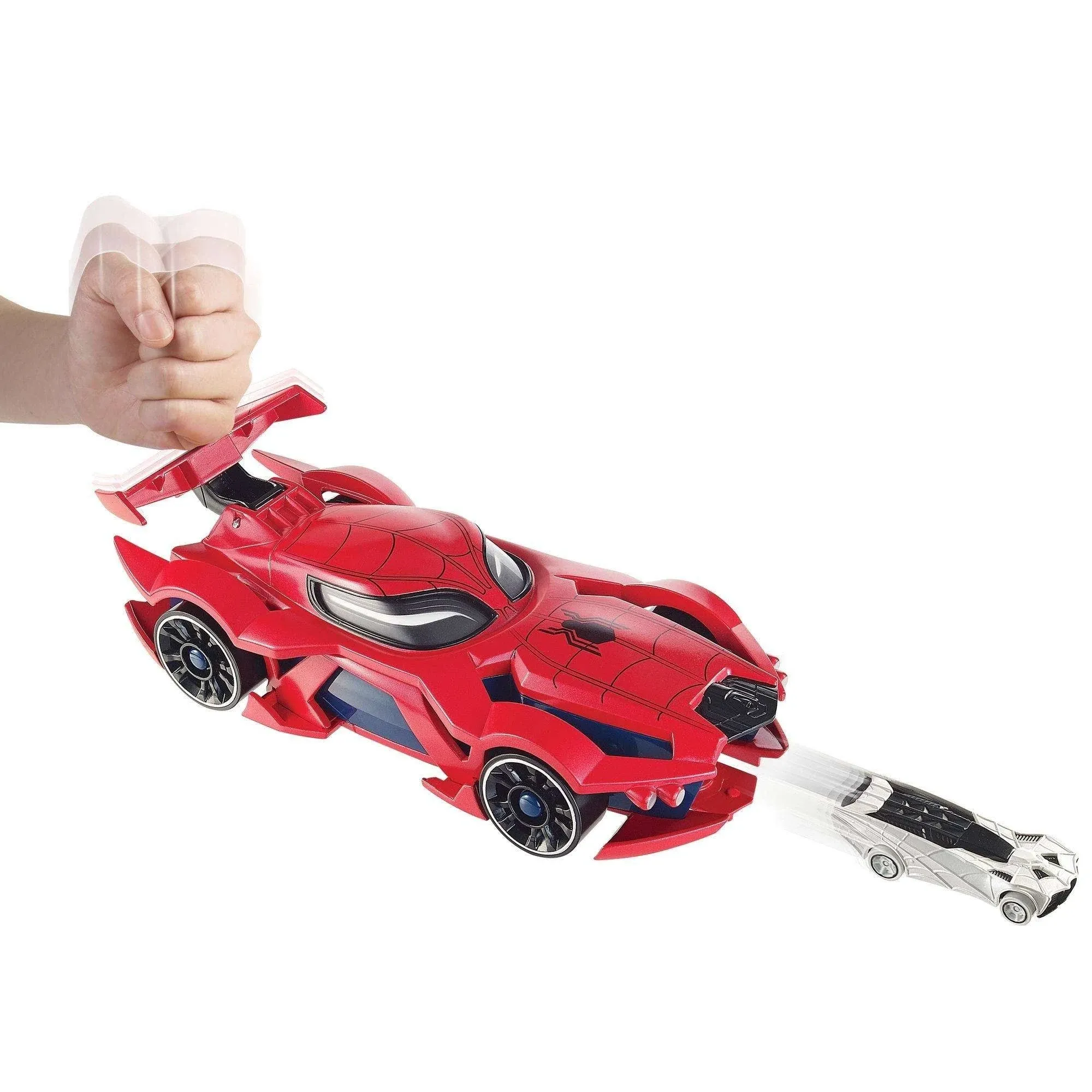 NEW, Mattel Marvel Spider-Man Web-Car Set with Toy Character Car and Launcher