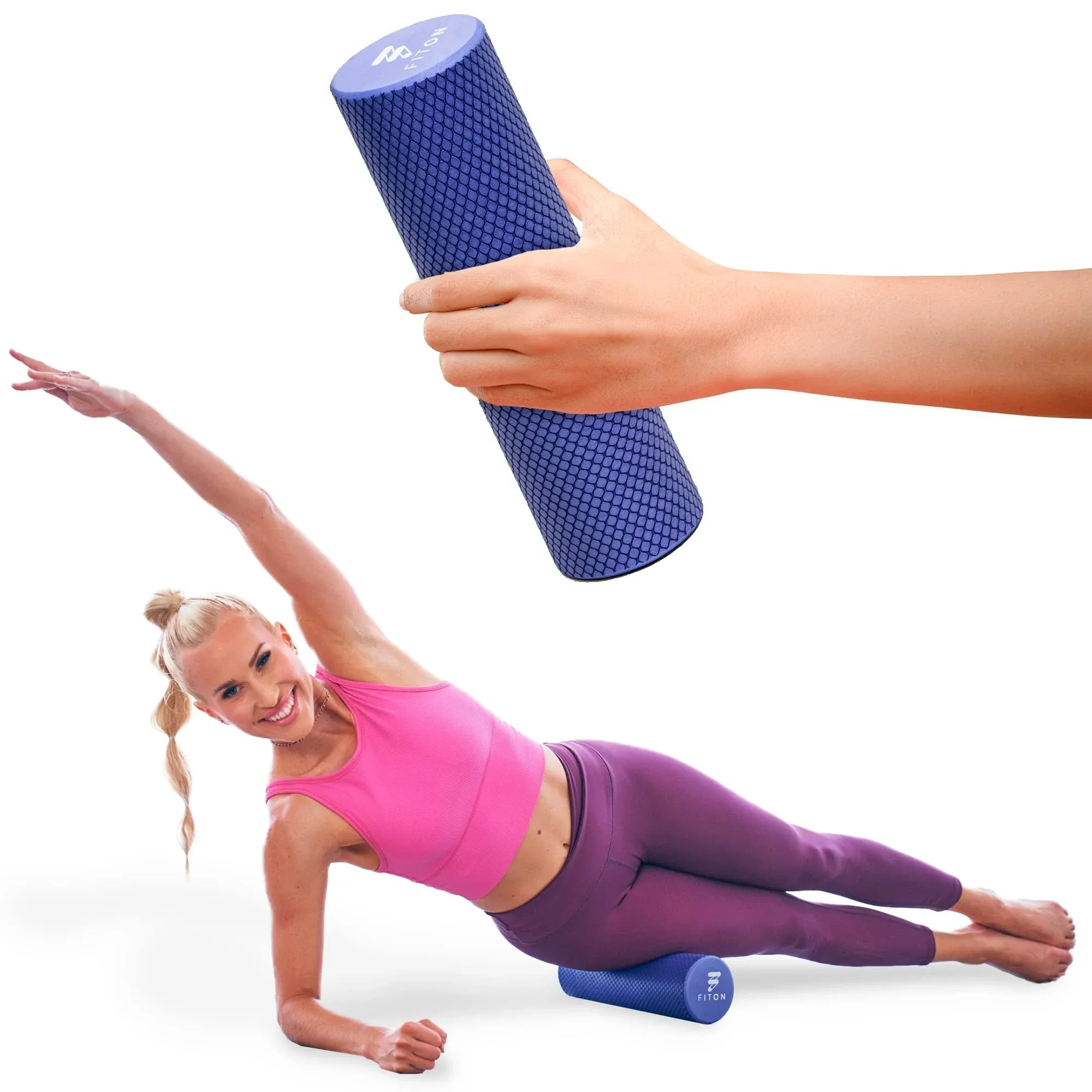 Fiton Recovery Roller - 12" x 4" Travel Sized Foam Rollers for Muscle Massage ...