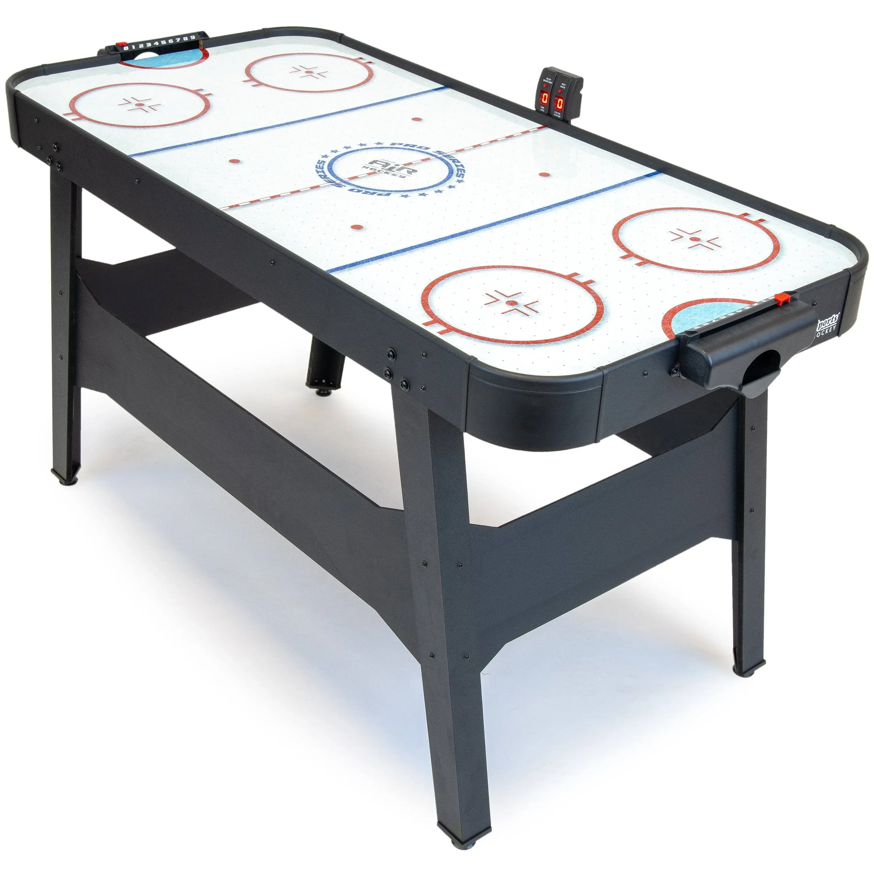 GoSports 54 inch Air Hockey Arcade Table for Kids & Adults - Black