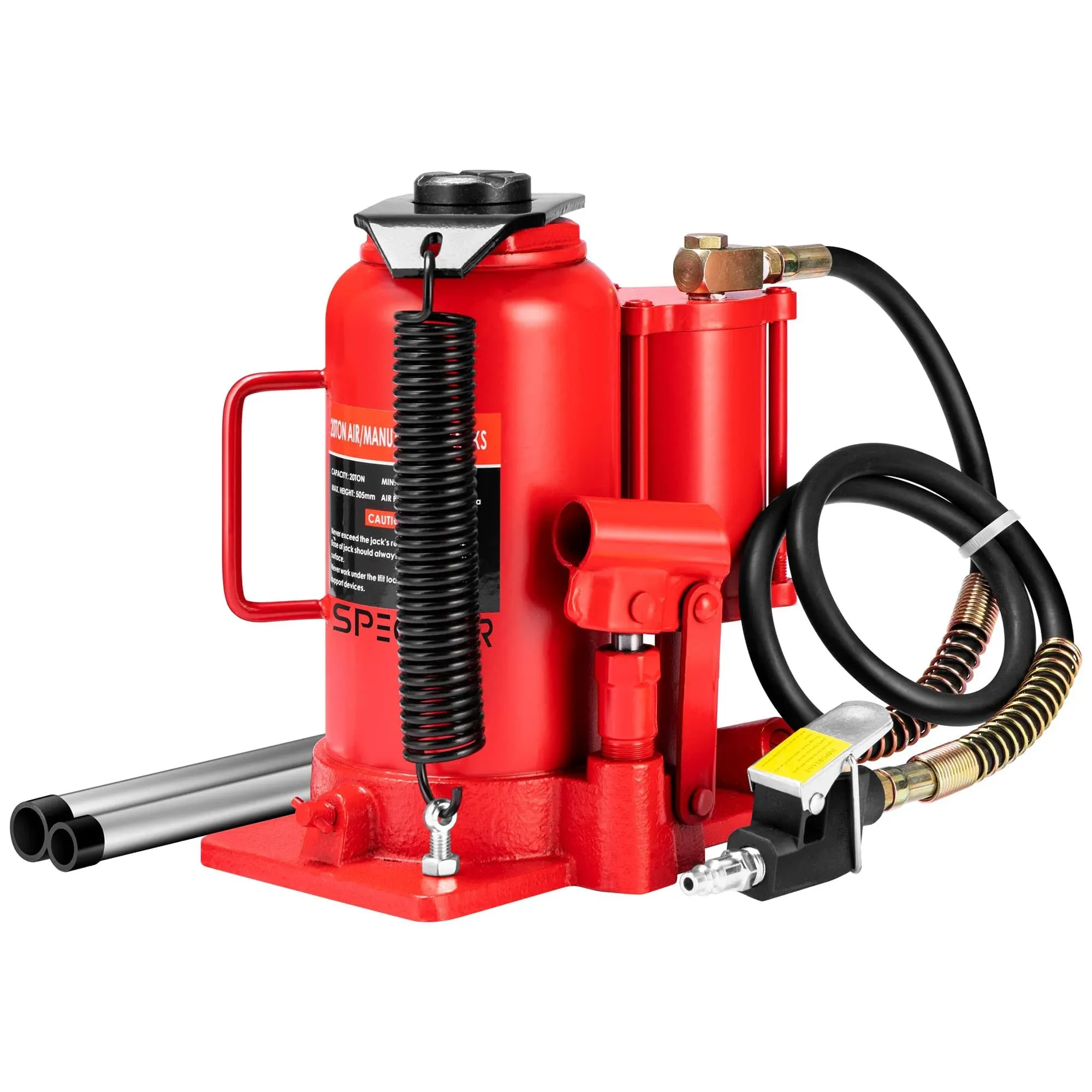 Pneumatic Air Hydraulic Bottle Jack &amp; Manual Hand Pump 20 Ton Heavy Duty Auto