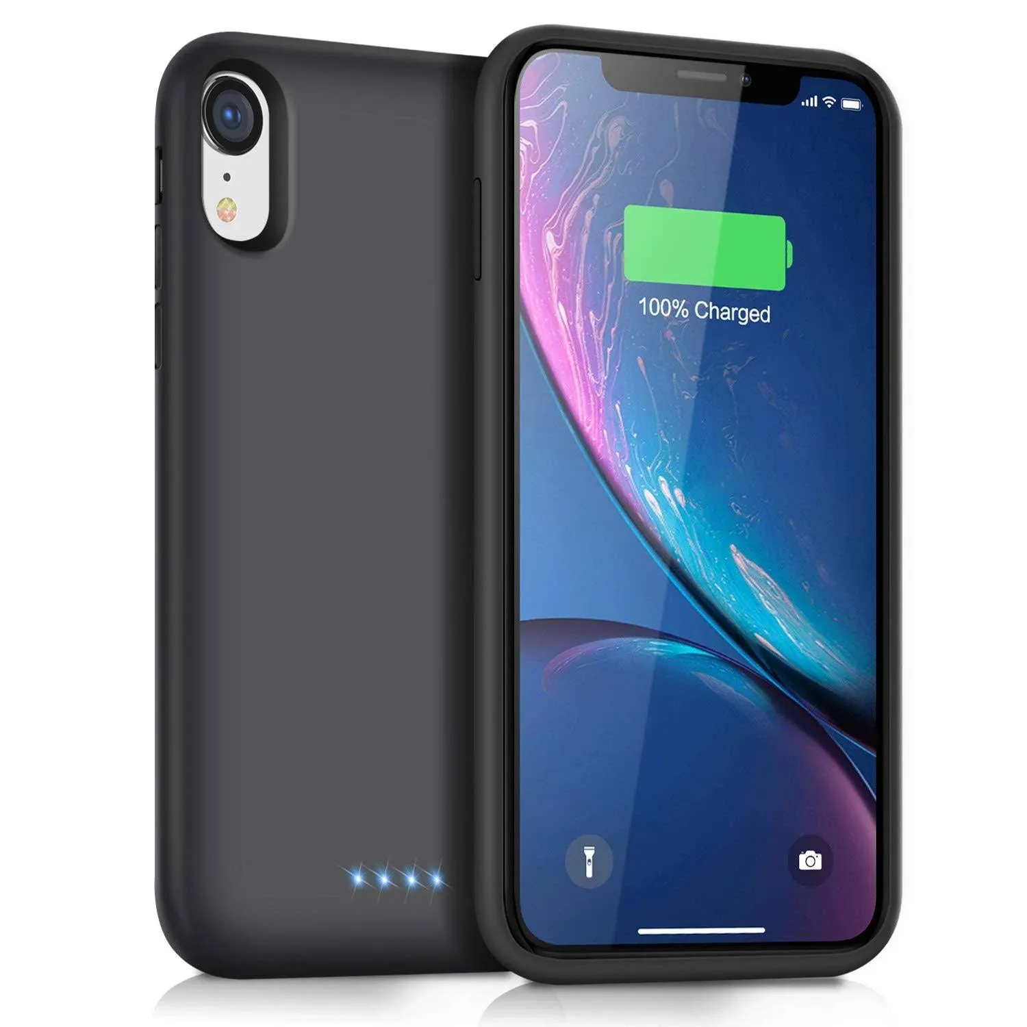 QTshine Battery Case for iPhone XR Newest [6800mAh] Protective Portable Charging Case Rechargeable Extended Battery Pack Charger Case for Apple