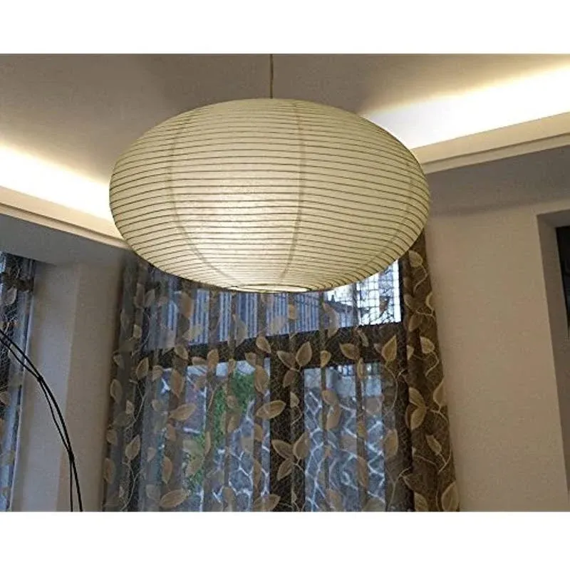 TopAAA White Round Paper lantern 16”, Chinese Japanese Pendant Hanging Lamp Shade Easy to assemble (White-16inch-2PCS)