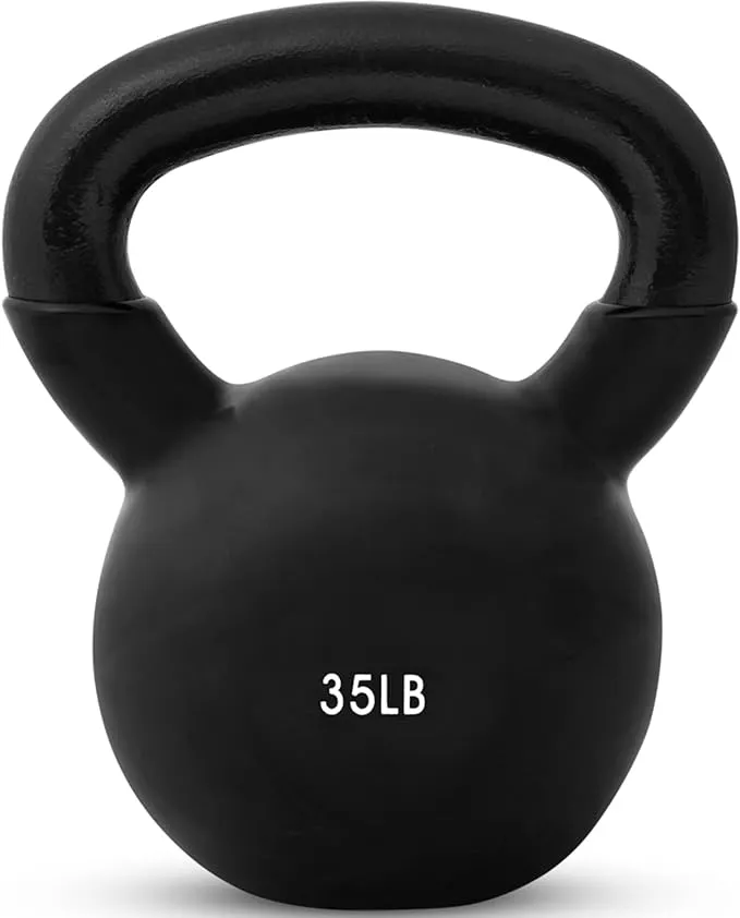 JFIT Kettlebell Weights Vinyl Coated Iron, 35 LB