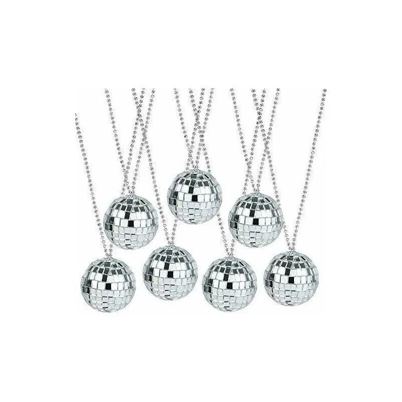 Windy City Novelties Mini Disco Ball Necklaces