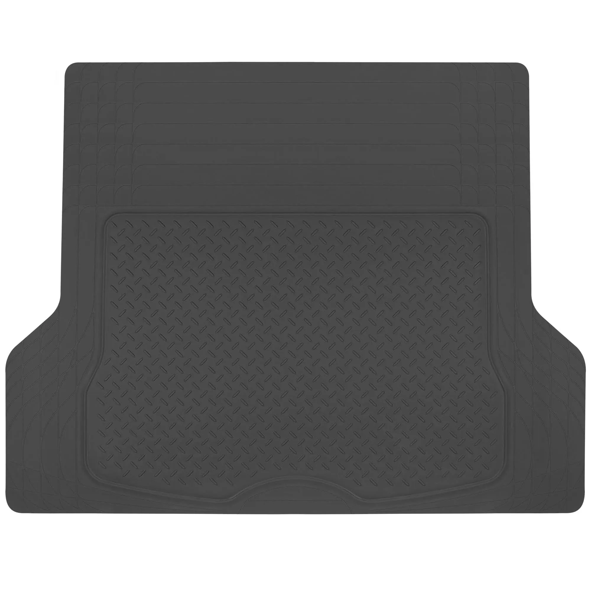 BDK Heavy Duty Rubber Cargo Floor Mat - All Weather Trunk Protection, Trimmable to Fit & Durable HD Rubber (Black)