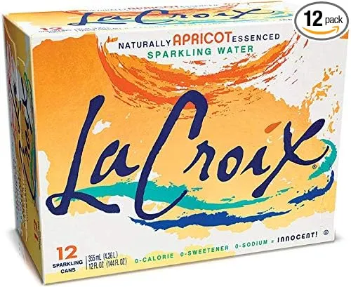 Lacroix Sparkling Water, Apricot - 12 pack, 12 fl oz cans