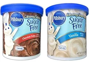 Pillsbury Creamy Supreme Sugar Free Chocolate Fudge and Vanilla