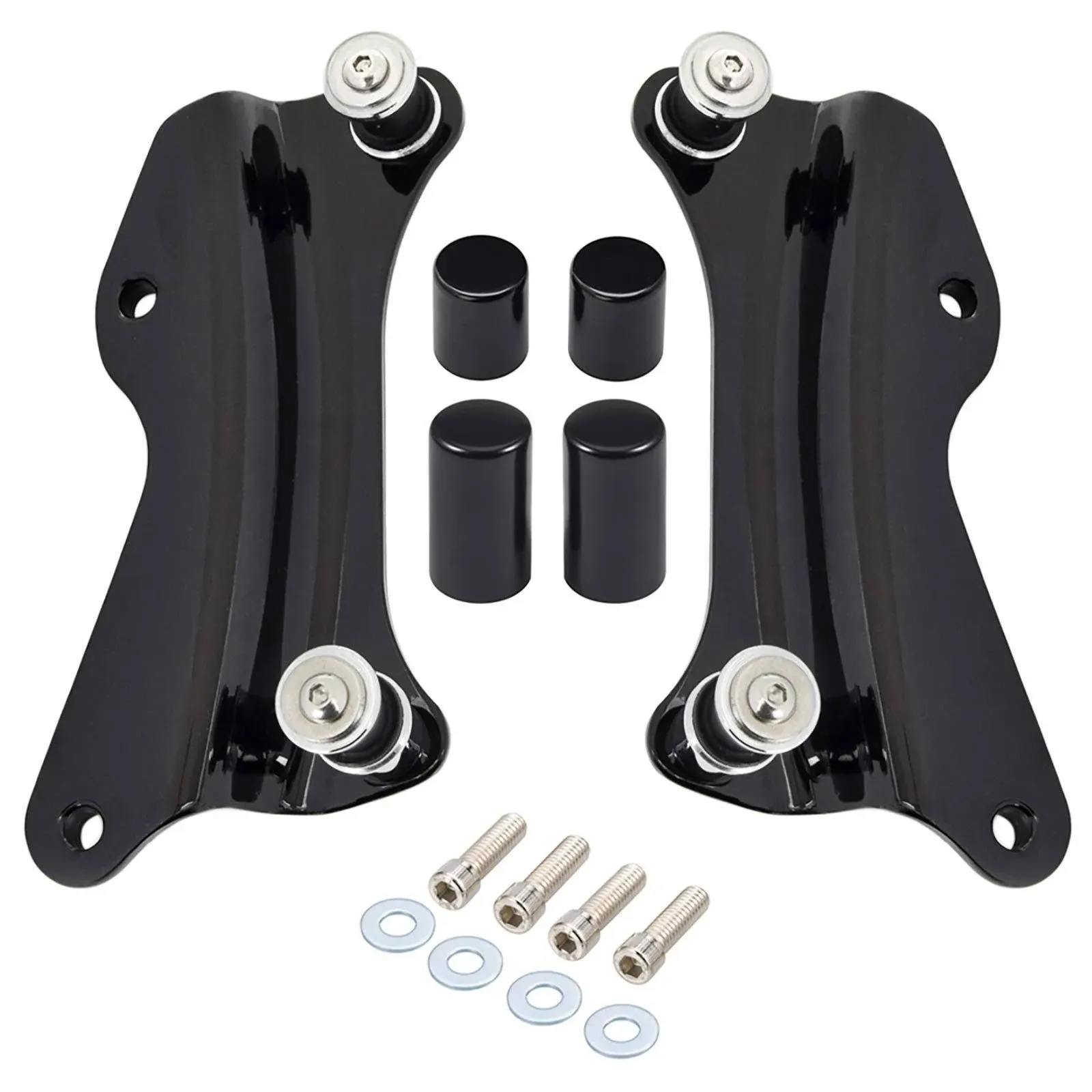 Amazicha Vivid Black 4 Point Docking Hardware Kit Compatible for Harley David...