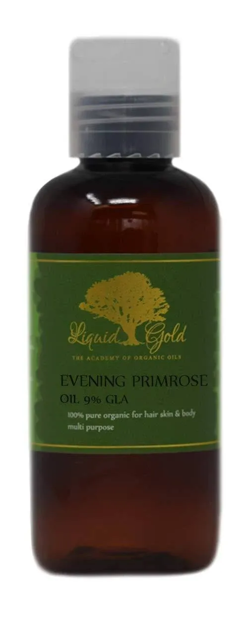 4 fl.oz Liquid Gold Evening Primrose Oil 100 % Pure & Organic for Skin Hair and ...