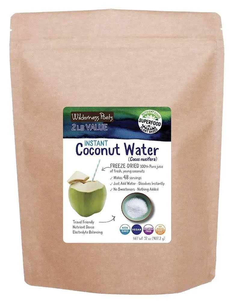 Wilderness Poets Coconut Water Powder - Freeze Dried - Instant M