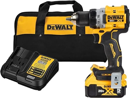 DEWALT 20V MAX* XR® Brushless Cordless 1/2 in. Drill/Driver Kit (DCD800P1), Yellow