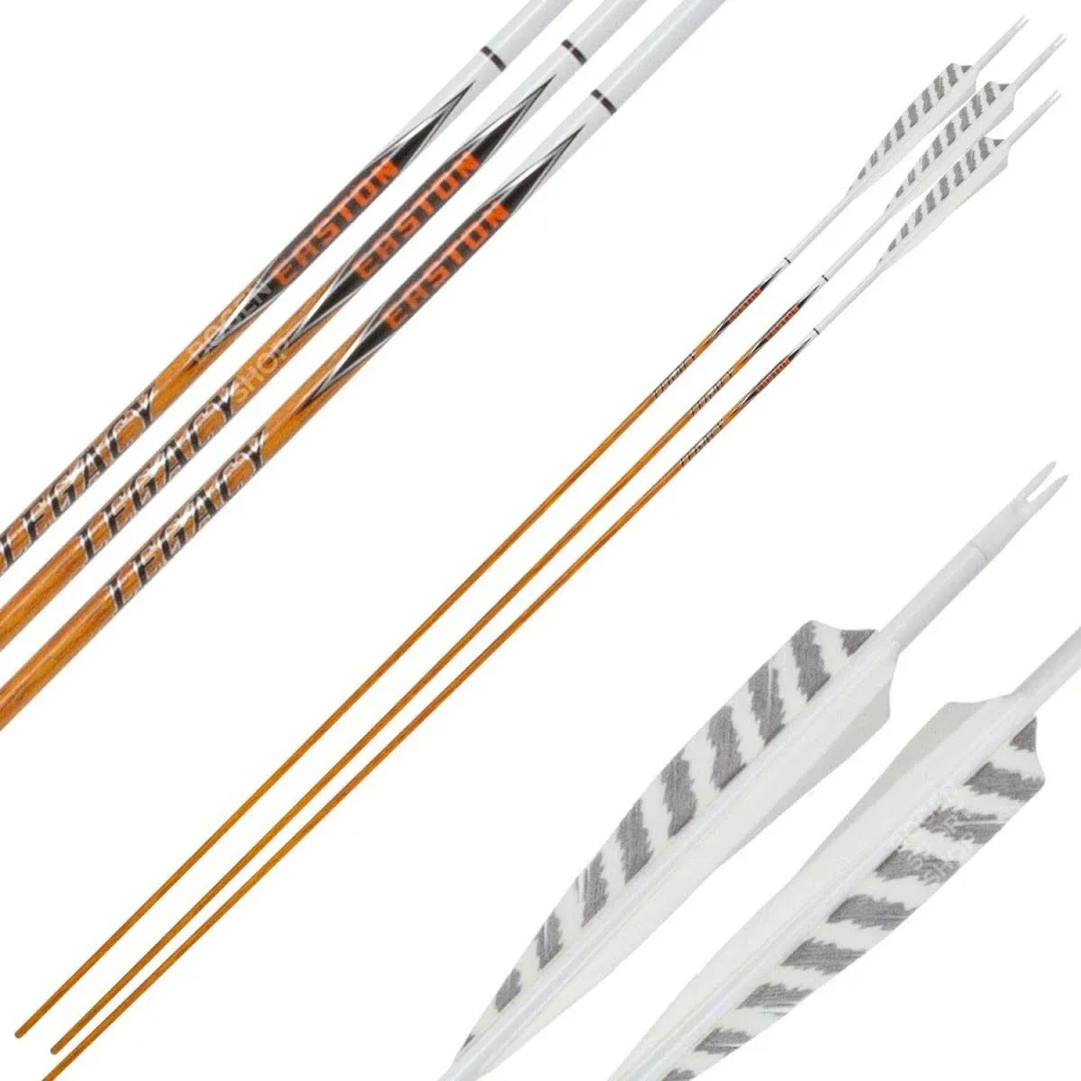 Easton Carbon Legacy Arrows 400 4 in. Feathers 6 Pk.