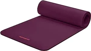 Retrospec Solana Yoga Mat 1/2" Thick w/Nylon Strap For Men & Women - Non Slip Excercise Mat For Yoga, Pilates, Stretching, Floor & Fitness Workouts