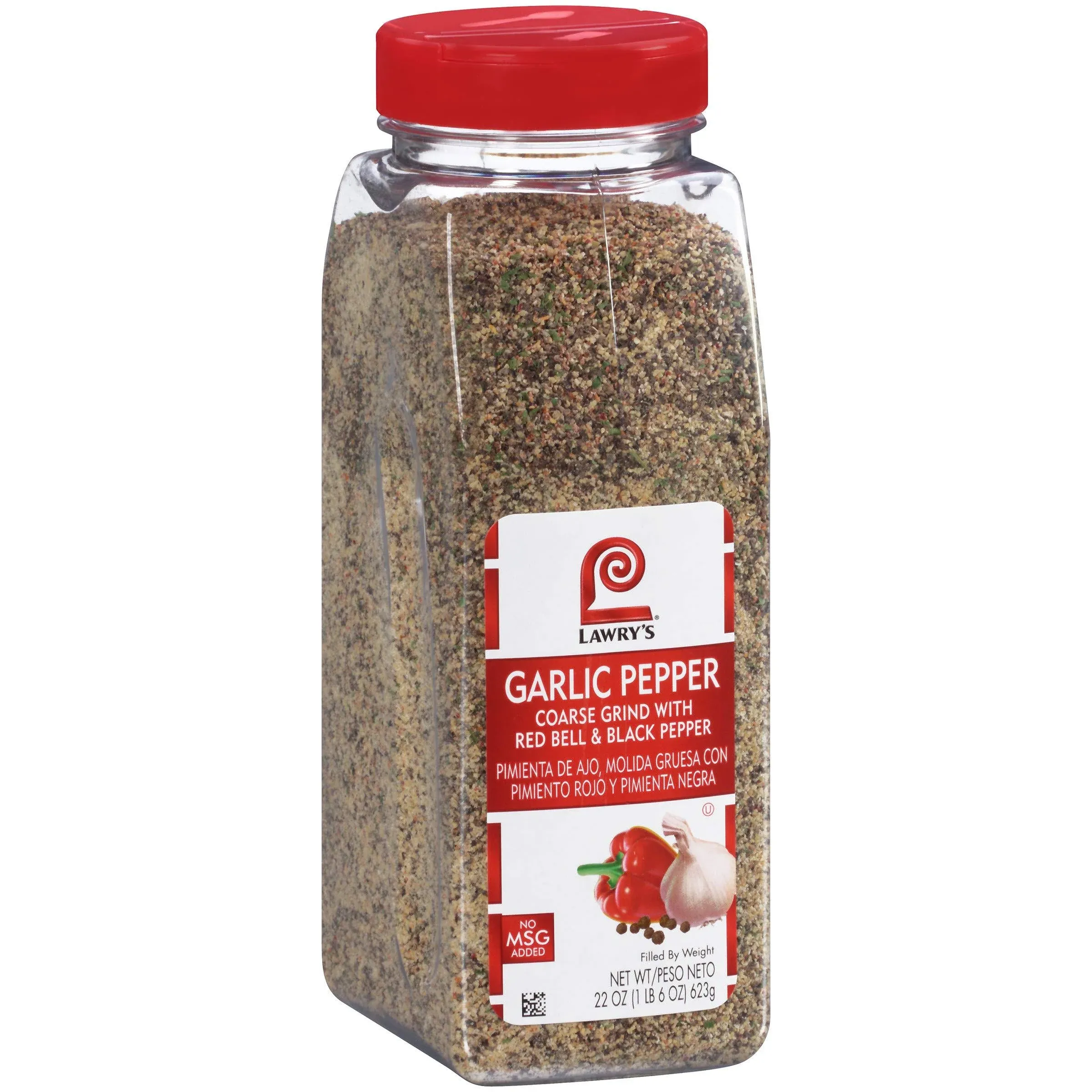 Lawry's Foodservice Garlic Pepper Coarse Grind with Red Bell & Black Pepper, 22 oz