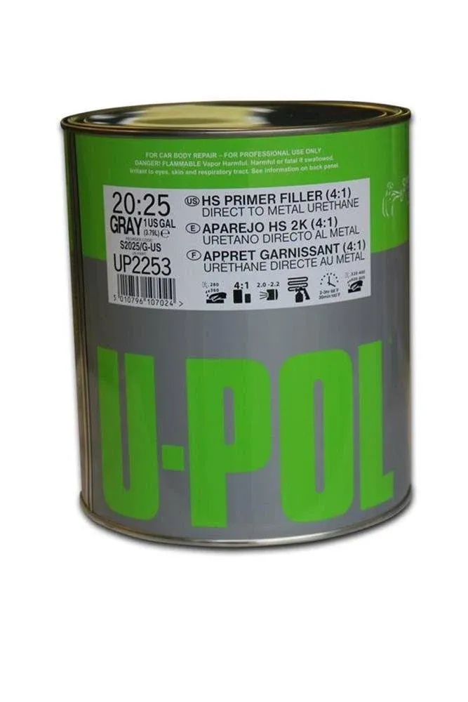 U-Pol 2K HS Build Gray Primer 4:1 One Liter Can UP2251