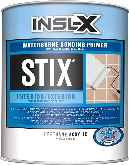 INSL-X SXA11009A-04 Stix Acrylic Waterborne Bonding Primer, 1 Quart, White