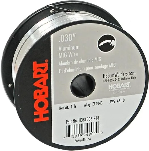 Hobart H381808-R18 1-Pound ER4043 Aluminum Welding Wire, 0.035-Inch