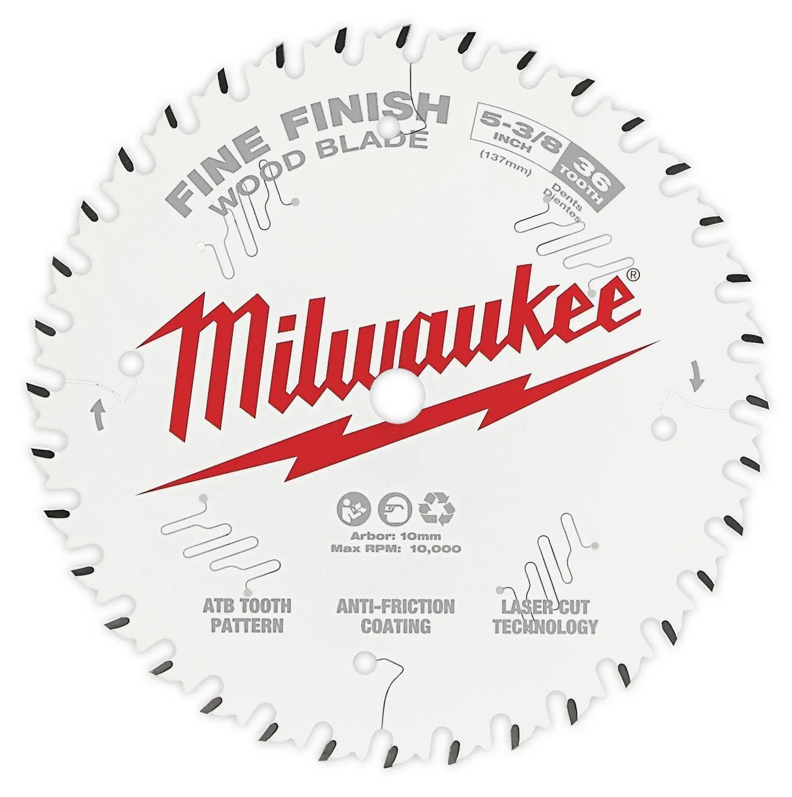 Milwaukee 48-40-0524 5-3/8" 36T Fine Finish Circular Saw Blade